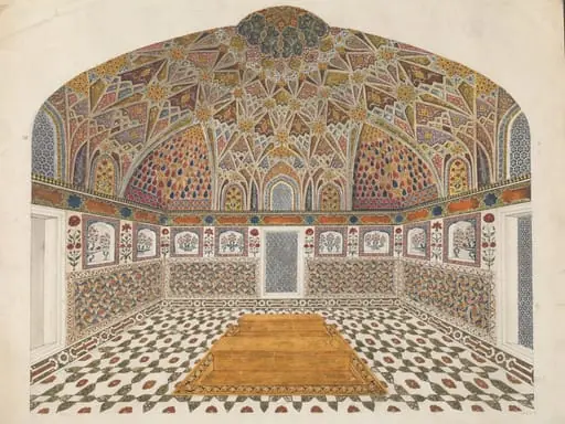 Interior of I'timad ad-Daula's tomb