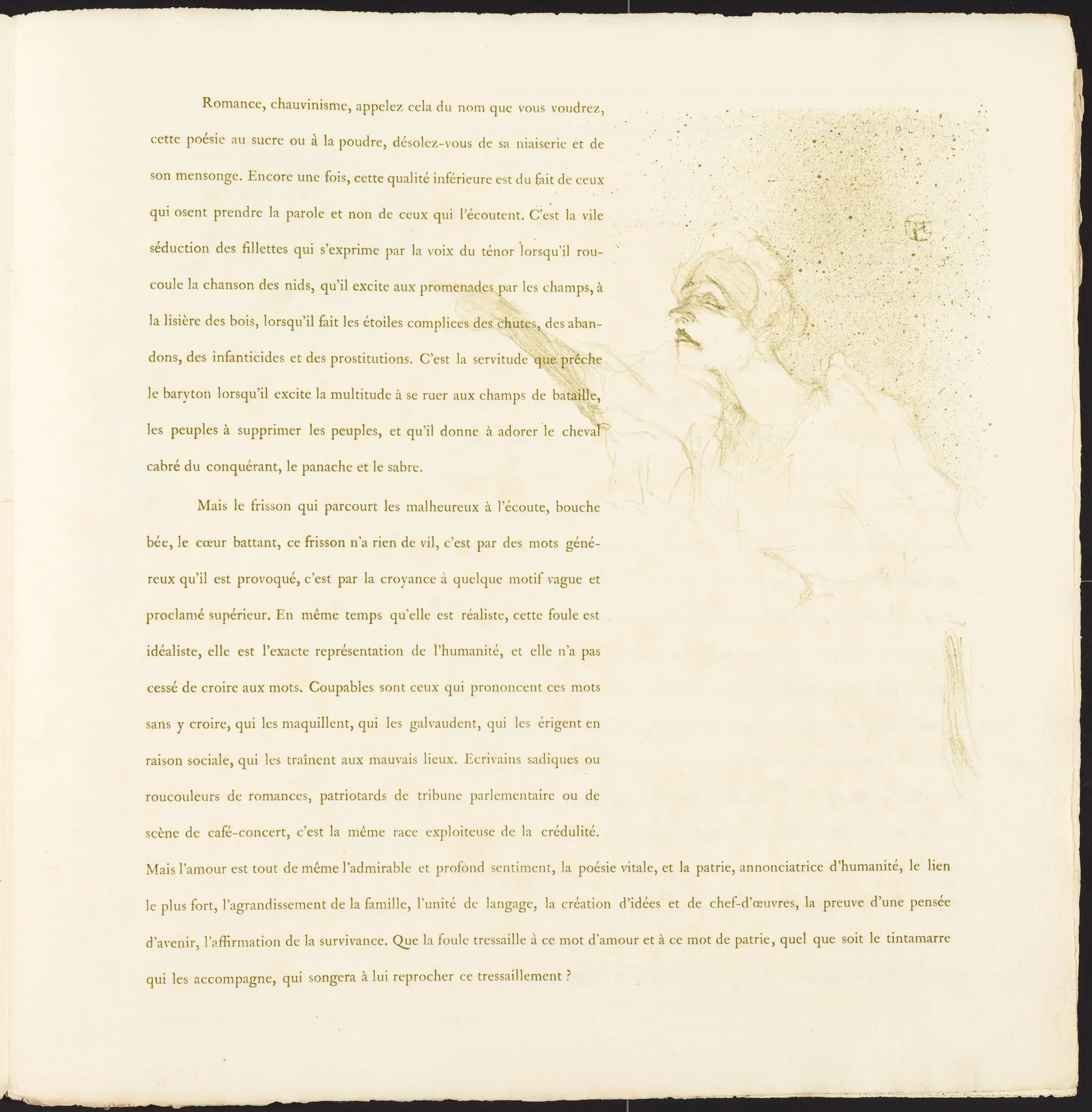 Yvette Guilbert, by Henri de Toulouse-Lautrec, ink, 1894