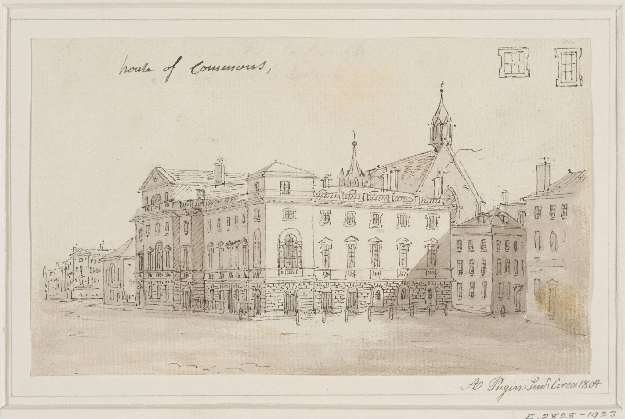 Topographical drawing, by pugin, 1804