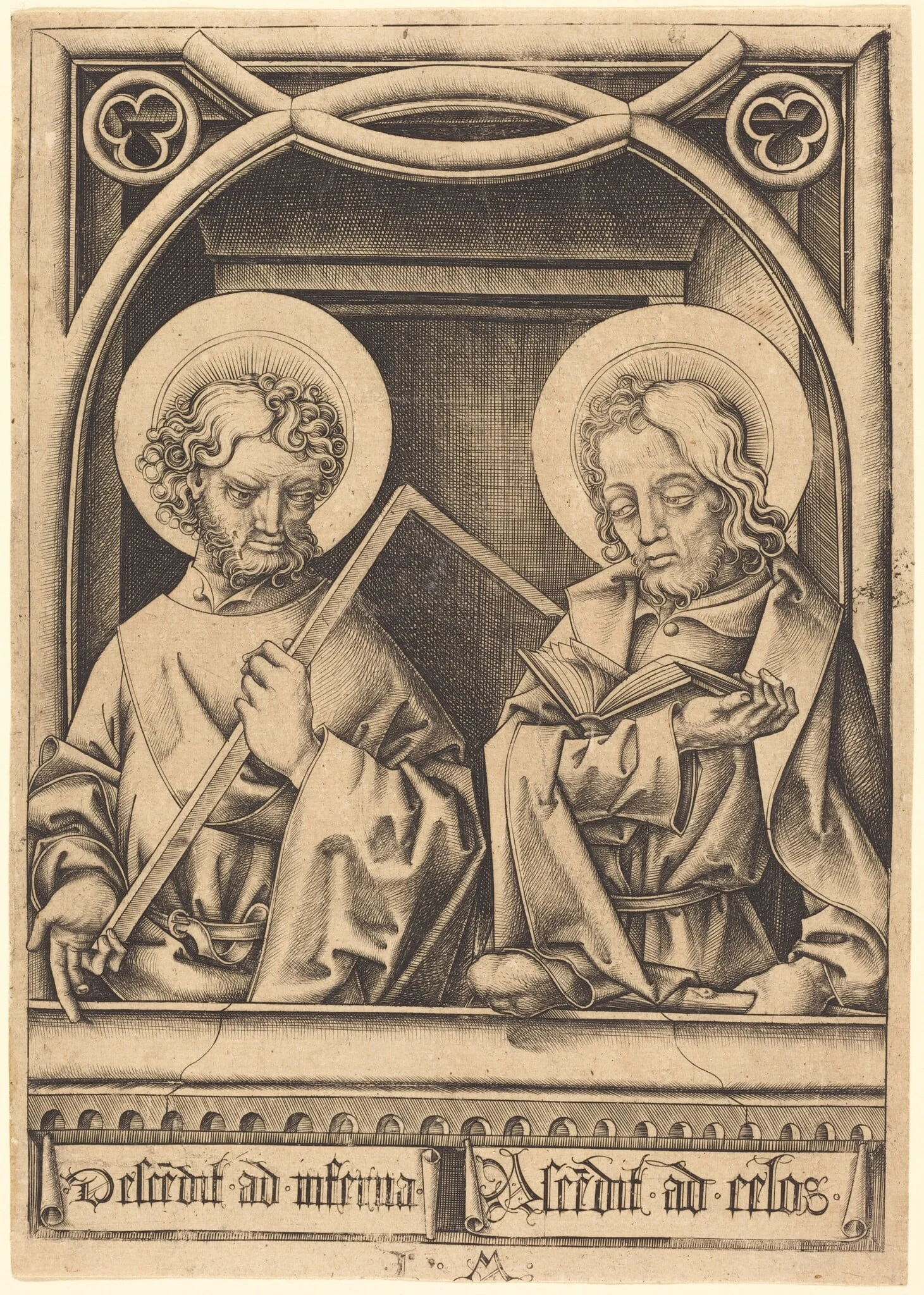 Saints Thomas and James the Less, by Israhel van Meckenem, ink, 1482