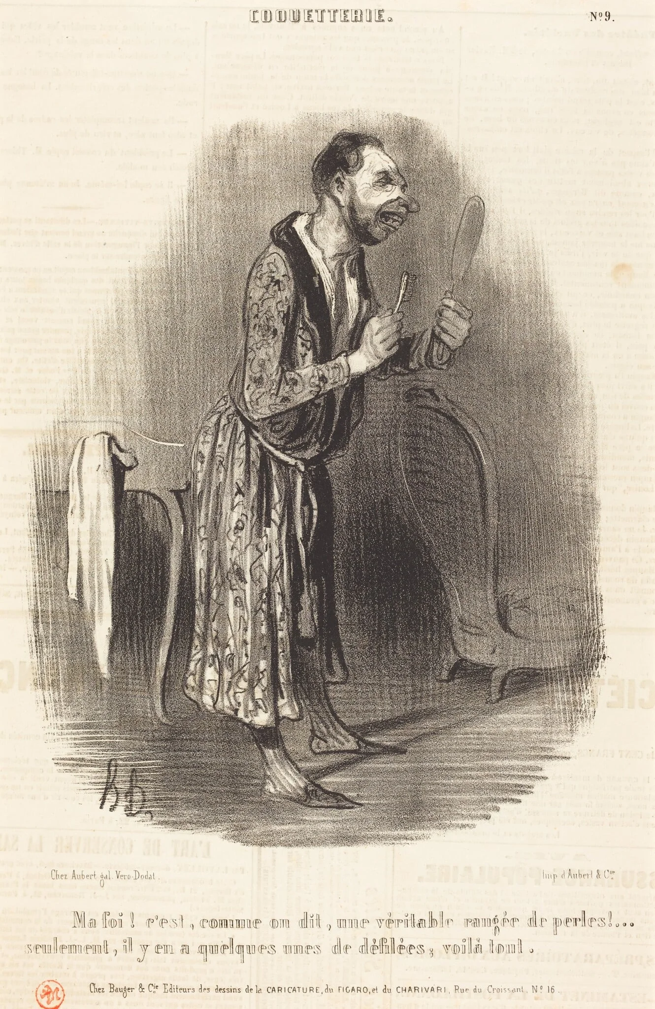 Ma foi! c'est comme on dit..., by Honoré Daumier, ink, 1840