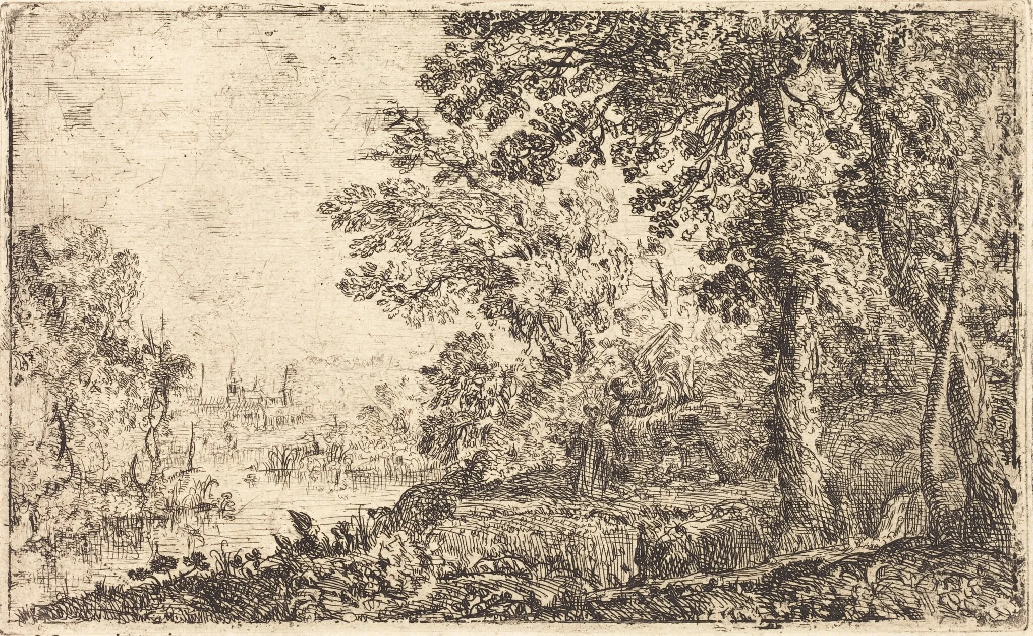 The Vision (L'apparition), by Claude Lorrain, ink, 1630