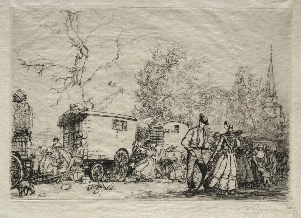 At the Fair St. Jean de Mont, by Auguste Lepère, 1906