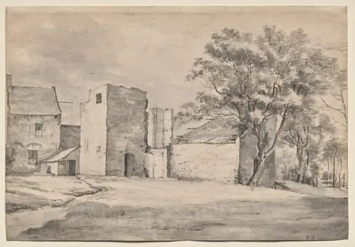 The Ruin of Huis 't Sant at Katwijk aan Zee