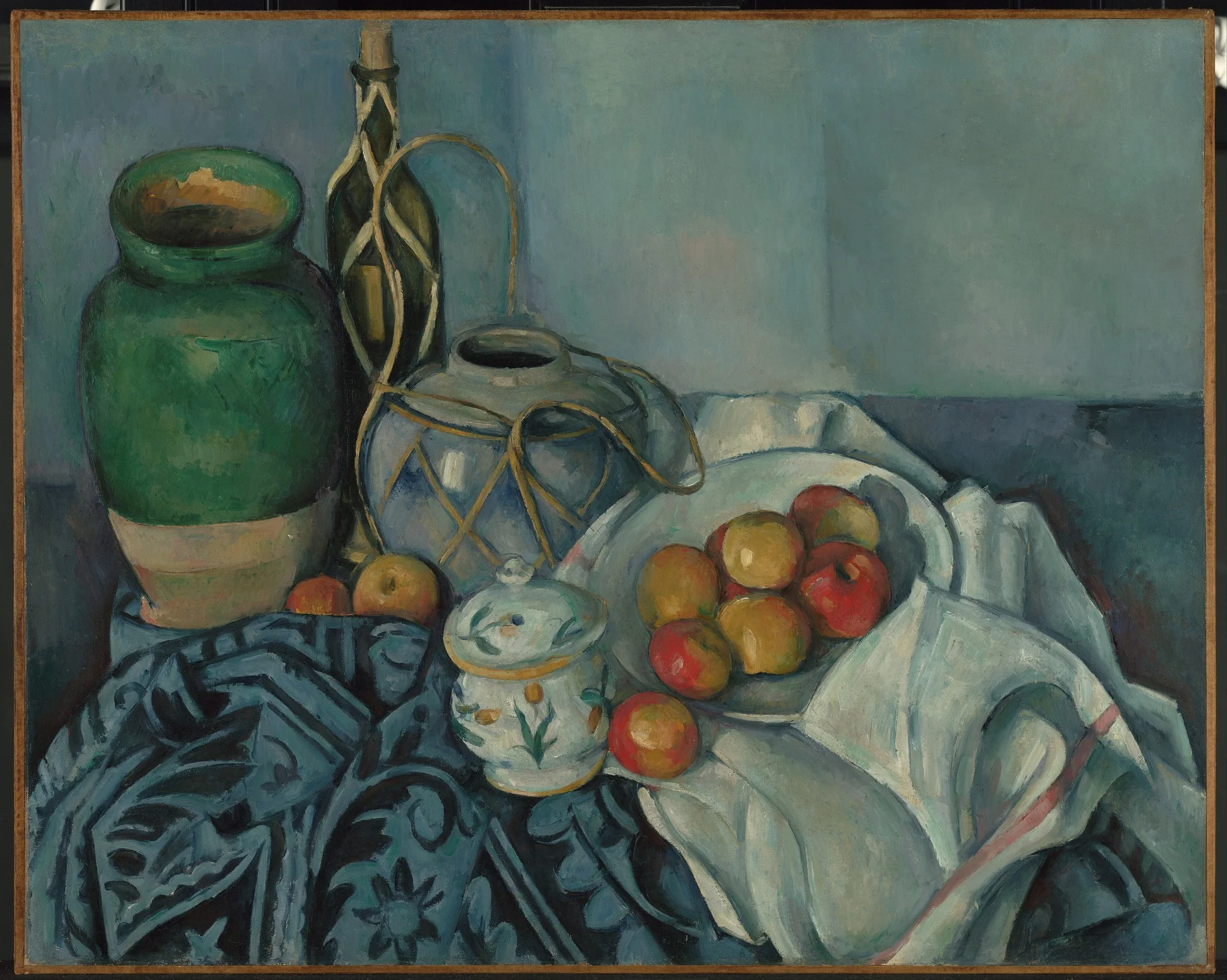 Still Life with Apples, by Paul Cezanne, oil, 1897