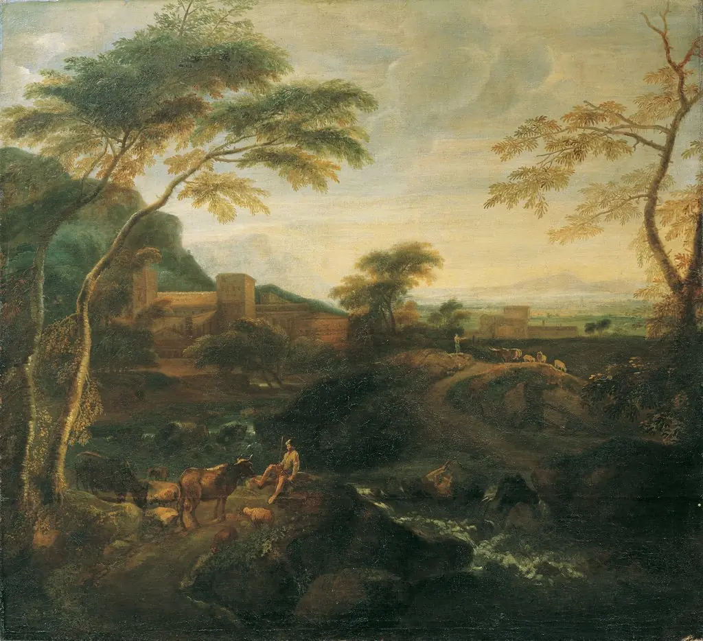 Landscape with Grazing Cattle