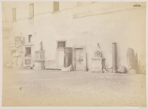 Sculpture - View on the left side of the Court-yard of the Palazzo de' Conservatori on the Capitol, shewing fragments of colossal Statues