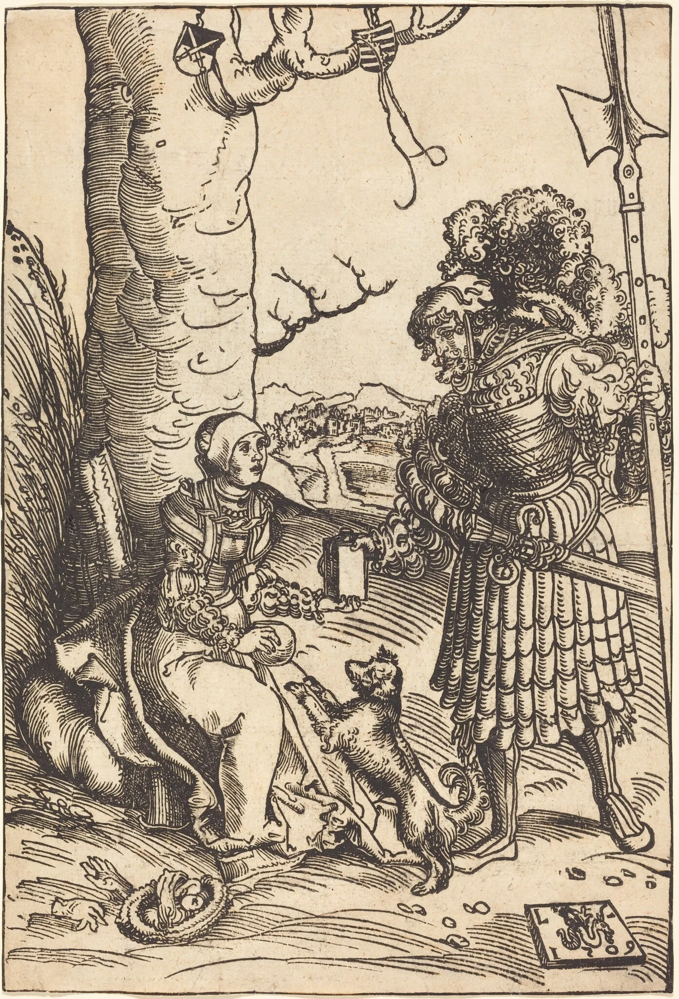 David and Abigail, by Lucas Cranach the Elder, ink, 1509