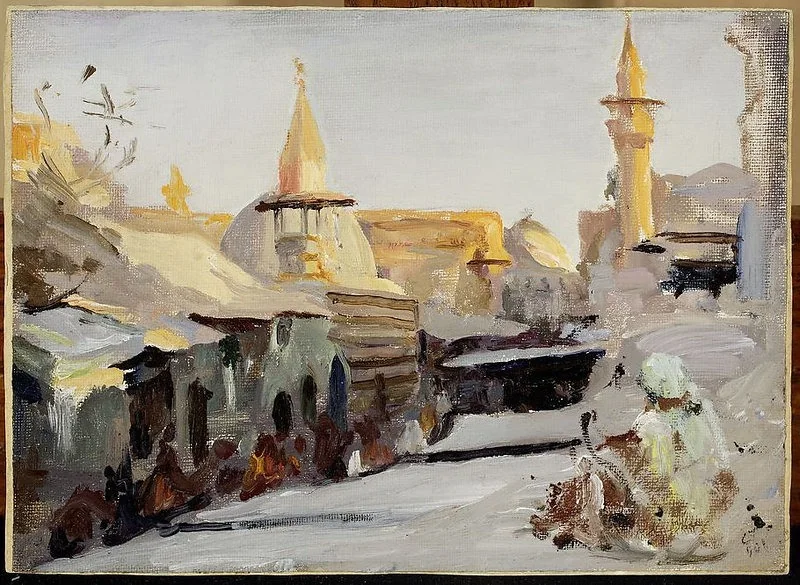 Street in Damascus. From the journey to Palestine