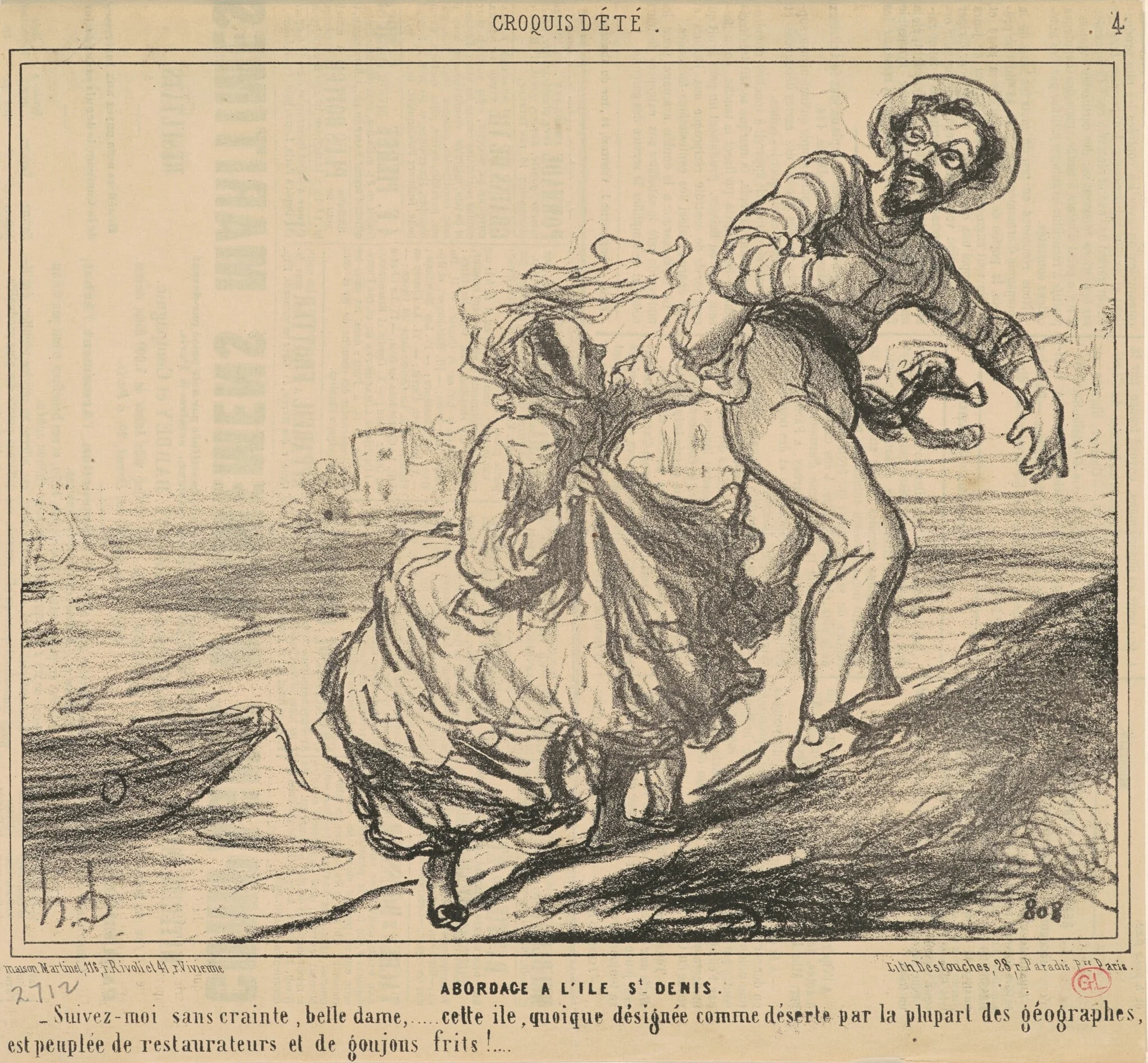 Abordage a l'ile Saint-Denis