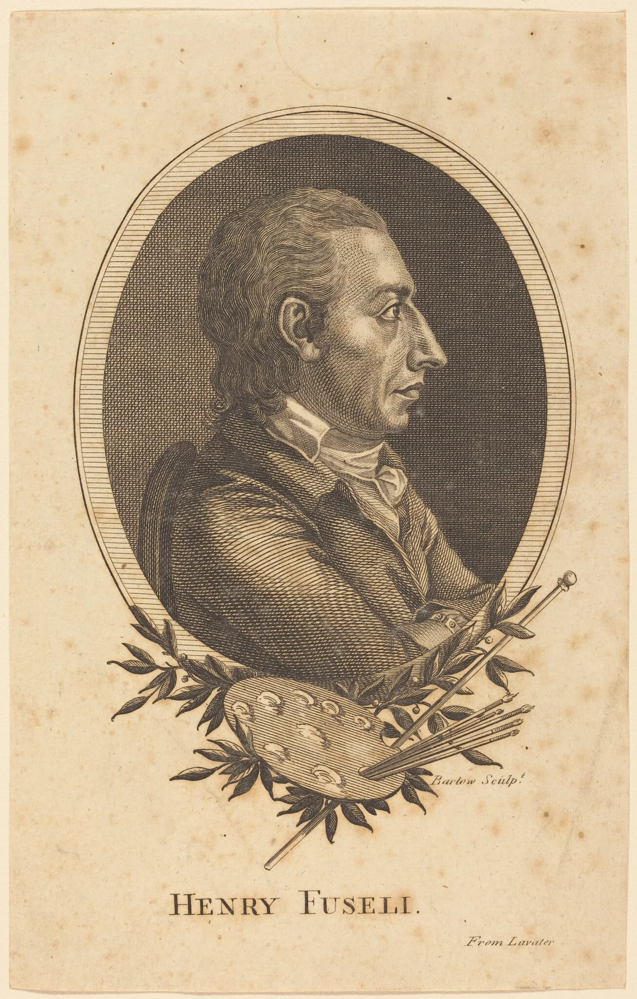 Henry Fuseli, by Inigo Barlow, ink, 1780