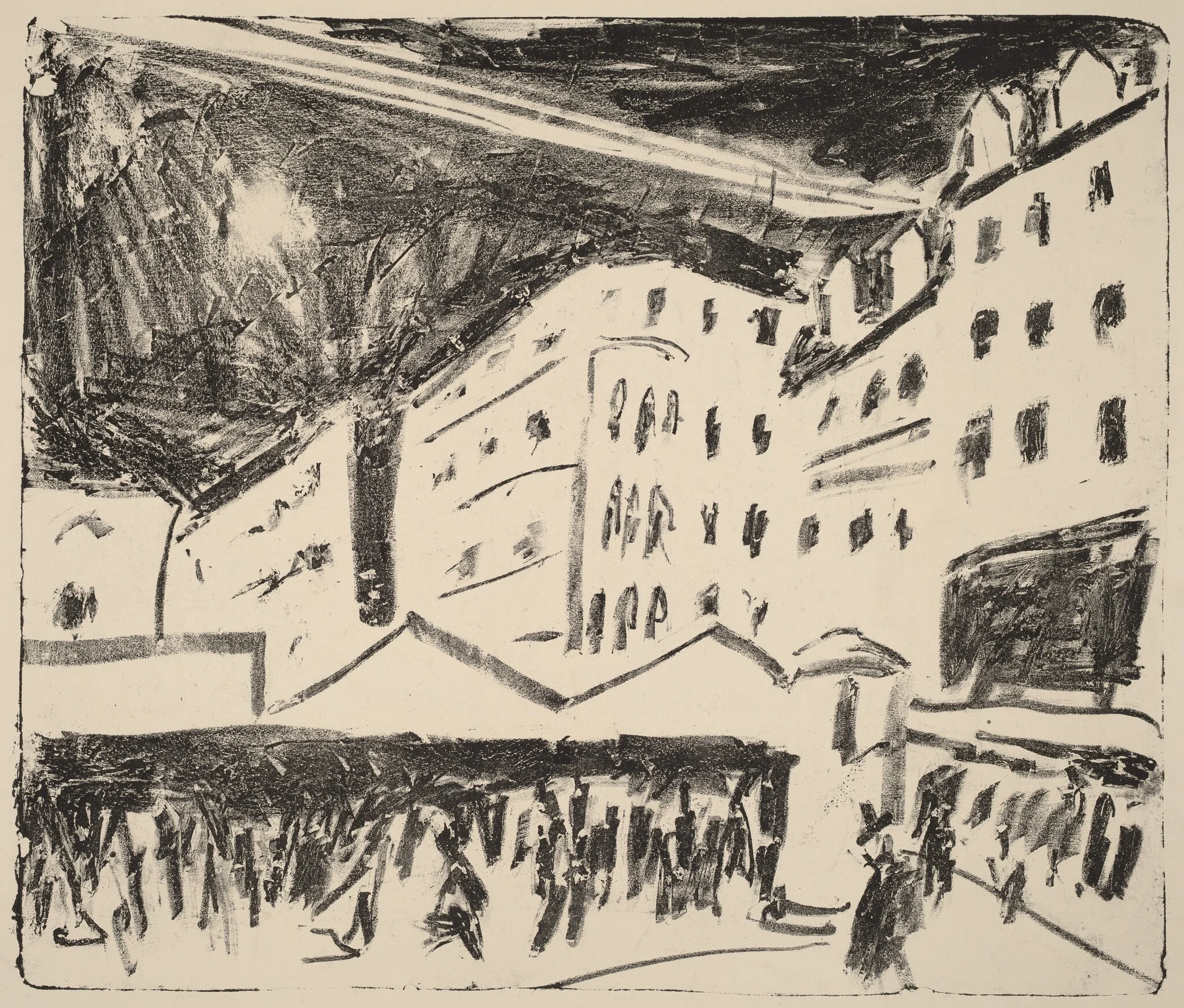 Old Market in Dresden with a Fair (Der Altmarkt in Dresden mit Jahrmarkt)