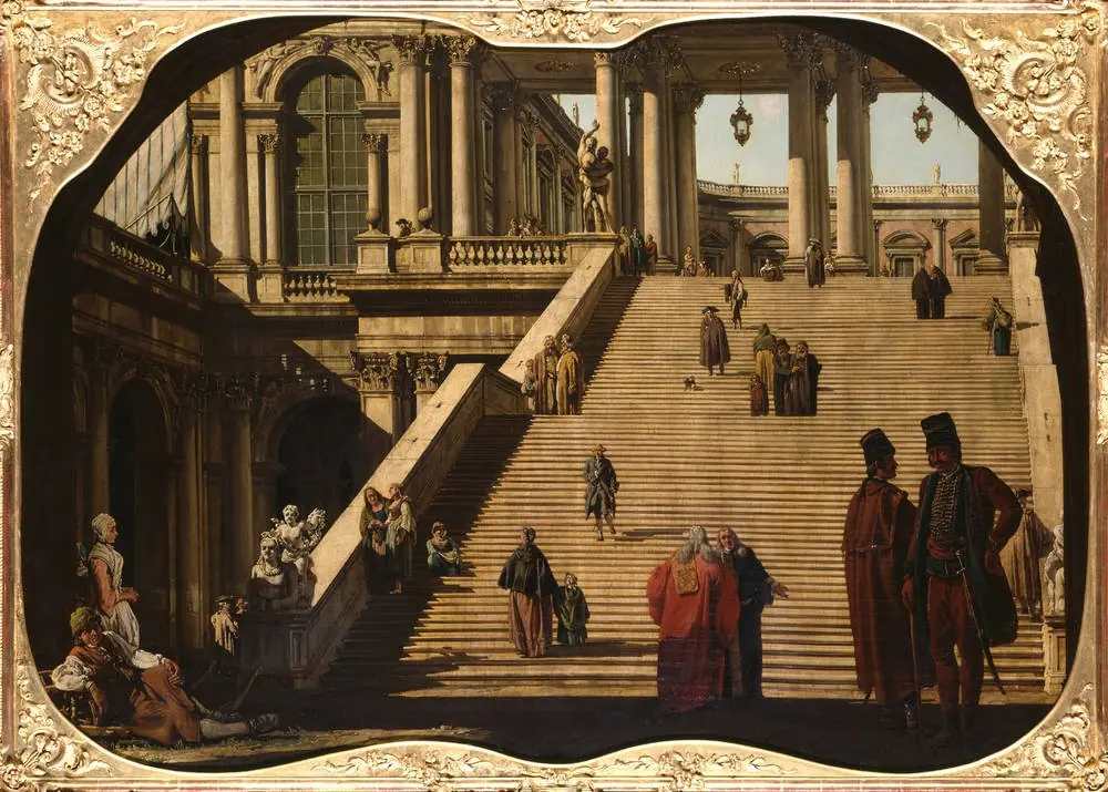 Stairs Leading to the Colonnade of a Palace