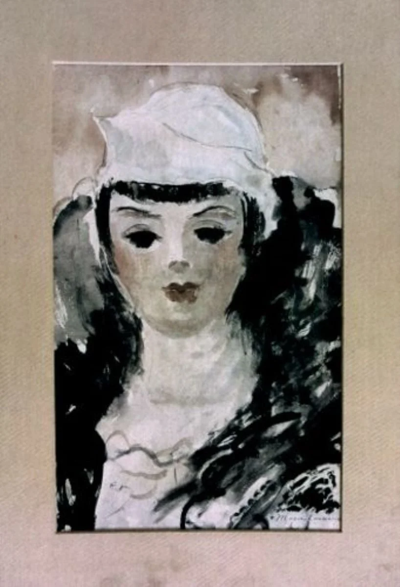 Portret de tânără cu beretă „bob”, by Marie Laurencin, unspecified, 1921