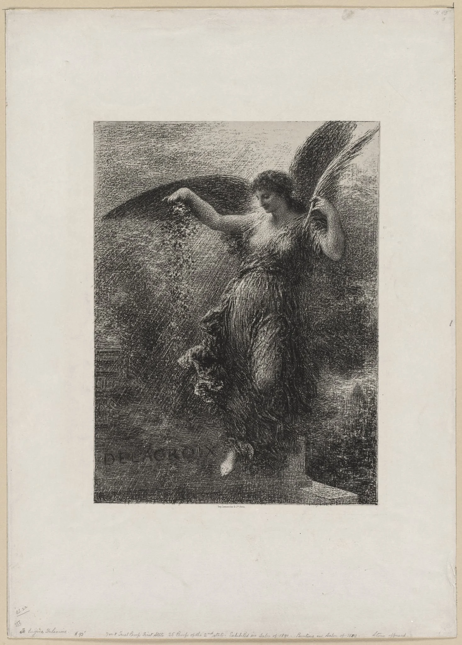 À Eugene Delacroix, by Henri Fantin-Latour, 1890