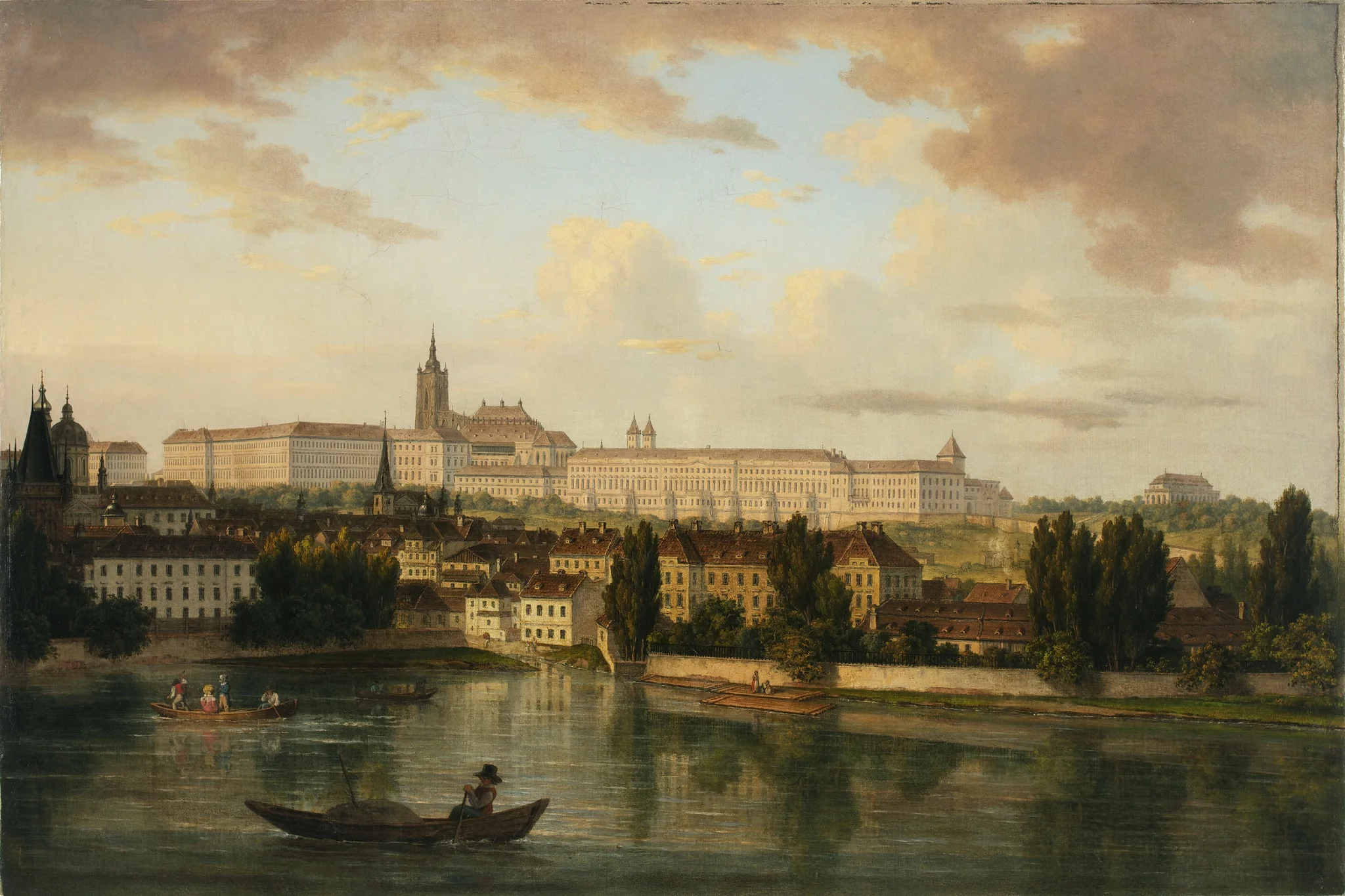Prague Castle - Hradčany, by Alois von Saar, oil, 1829
