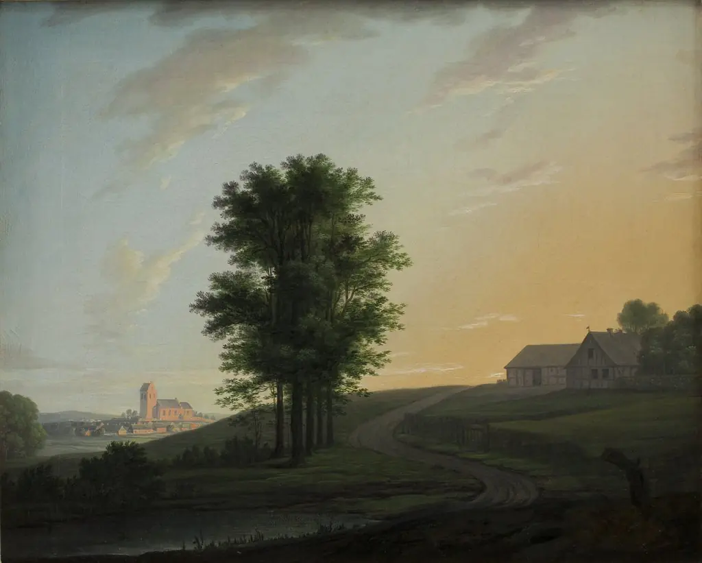 Evening Landscape near Gentofte, North of Copenhagen