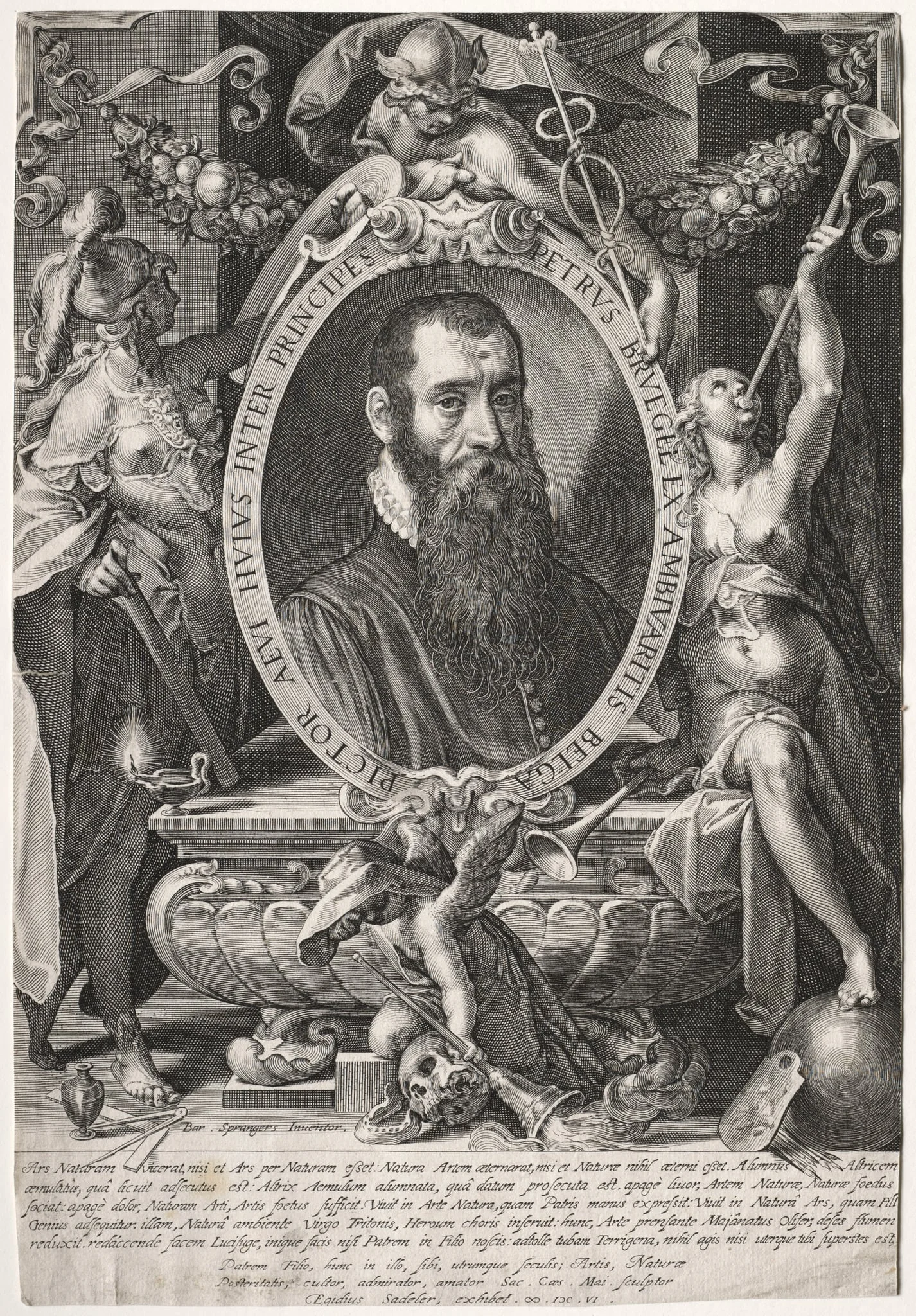 Peter Bruegel, by Aegidius Sadeler II, 1606