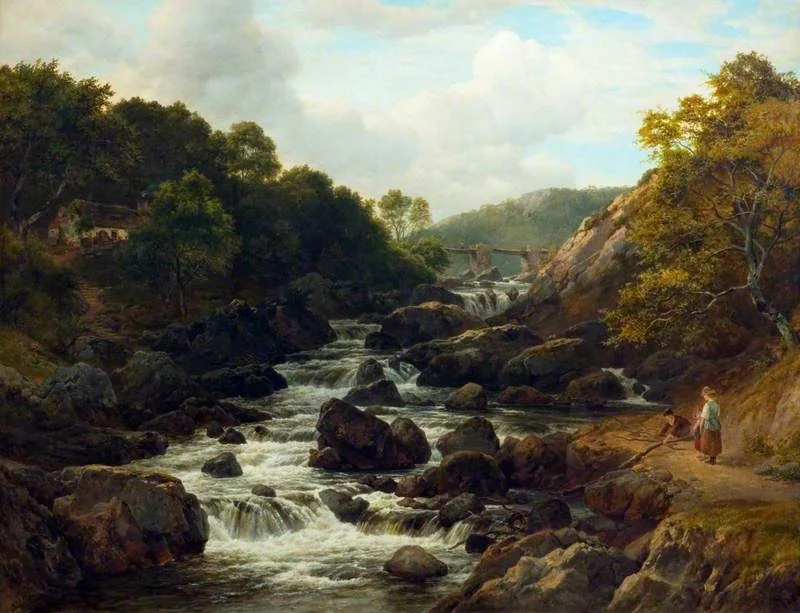 On the Lledr, by Edmund Marriner Gill, oil, 1864