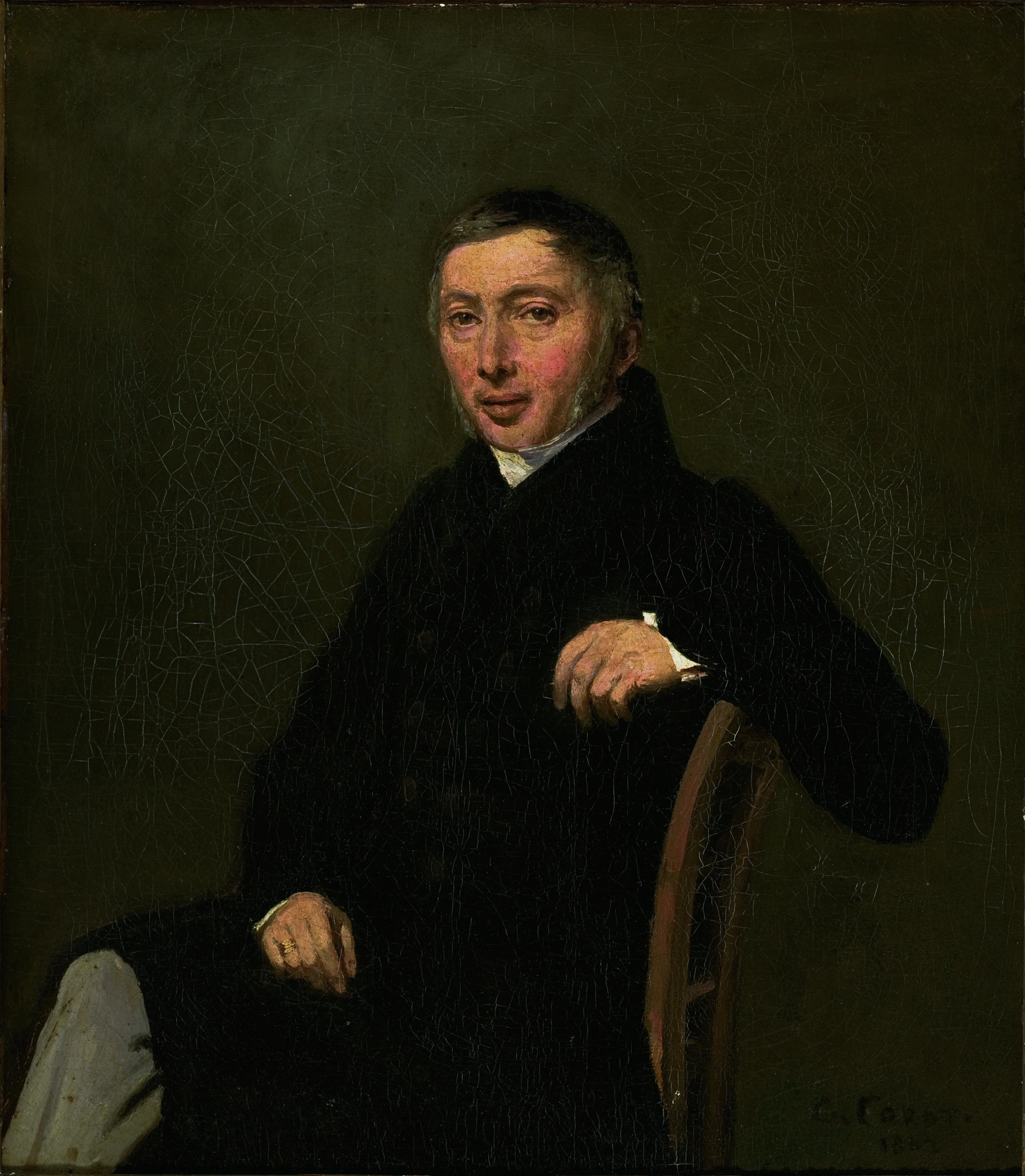 Laurent-Denis Sennegon, by Jean Baptiste Camille Corot, oil, 1842