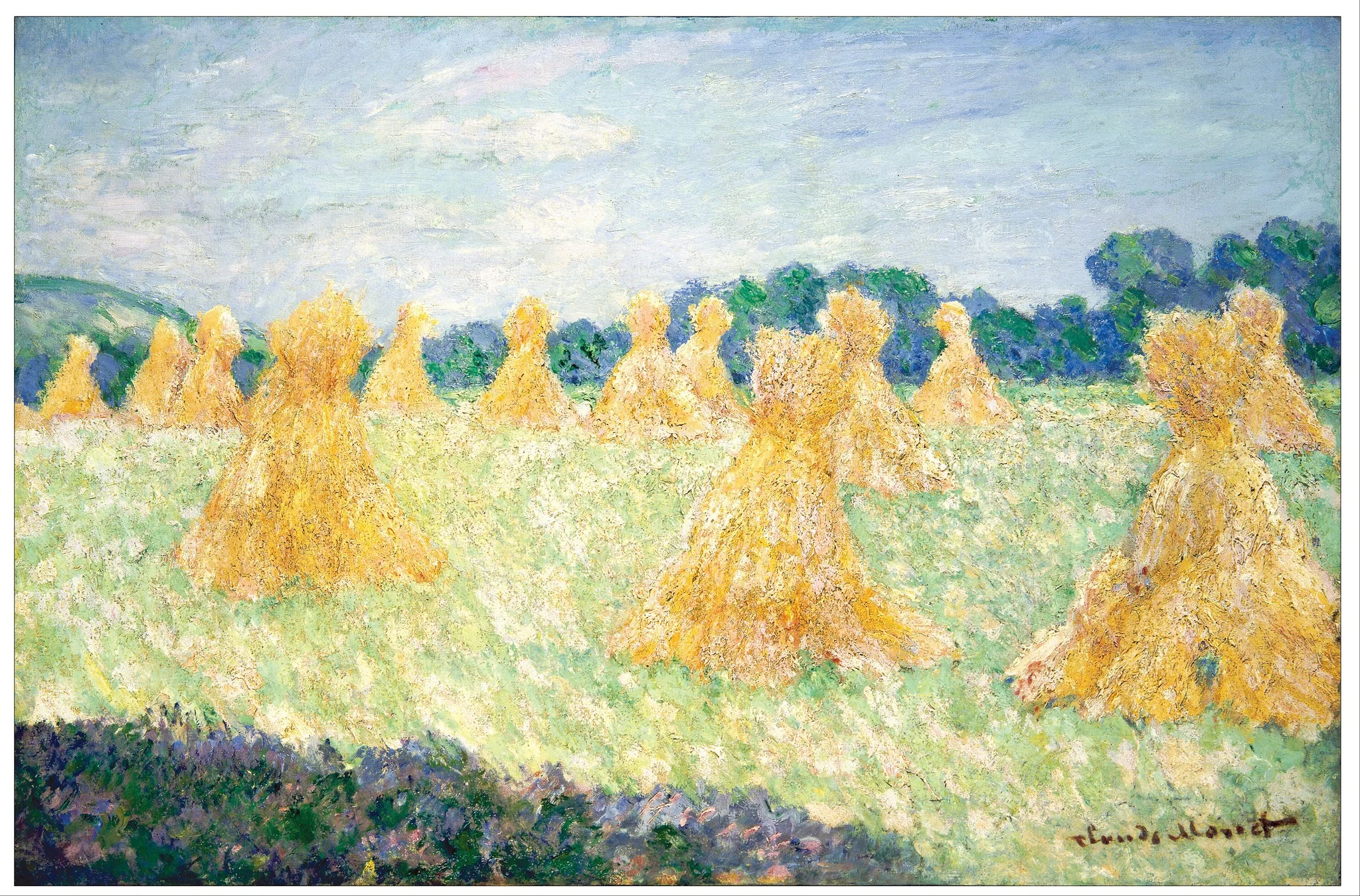 The Young Ladies of Giverny, Sun Effect, by Claude Monet, oil, 1898