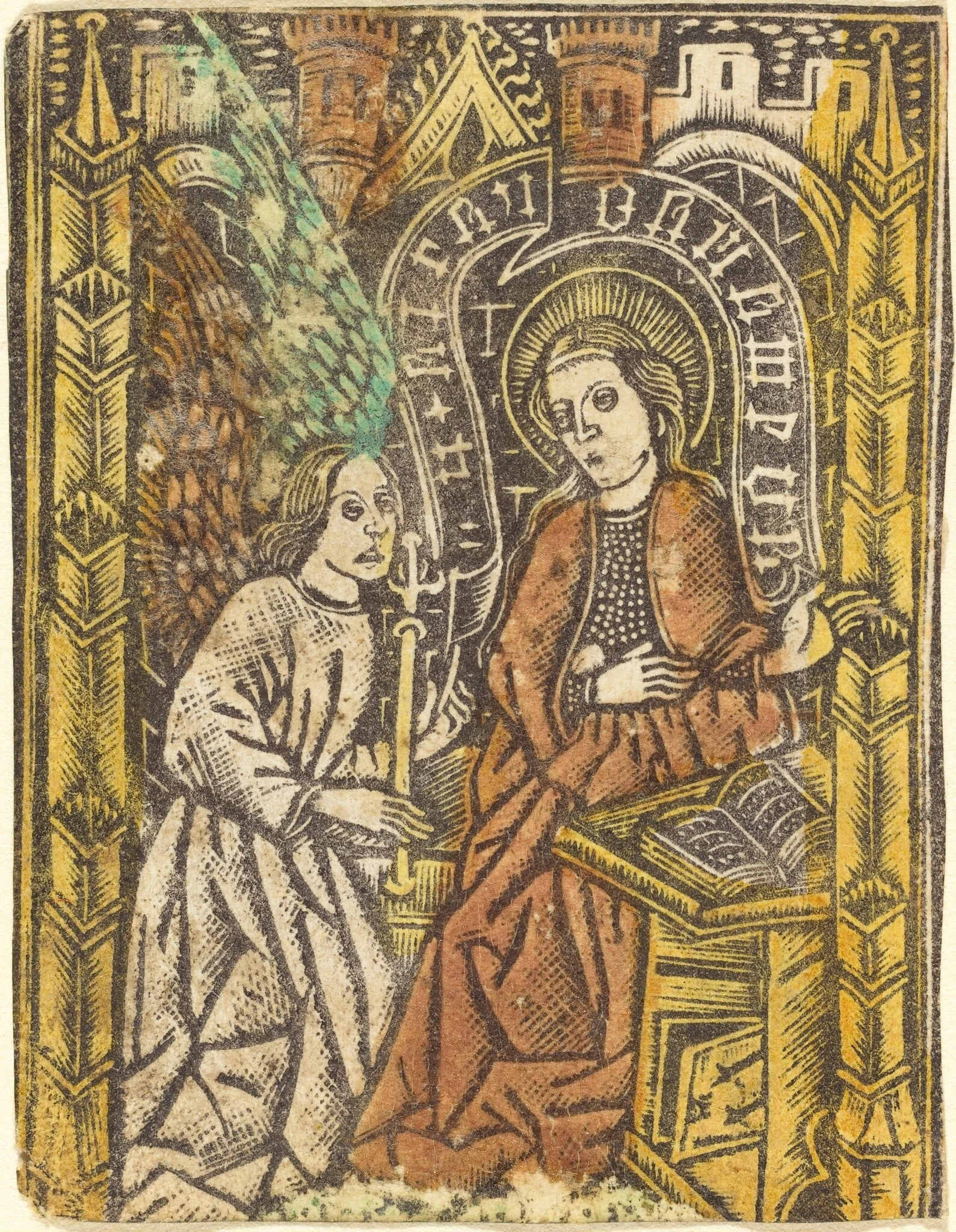 The Annunciation, by German 15th Century, paint, 1470