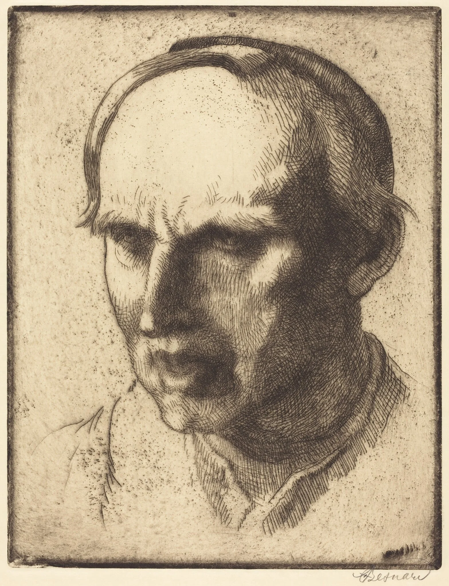 Cardinal Mercier, by Paul-Albert Besnard, ink, 1916