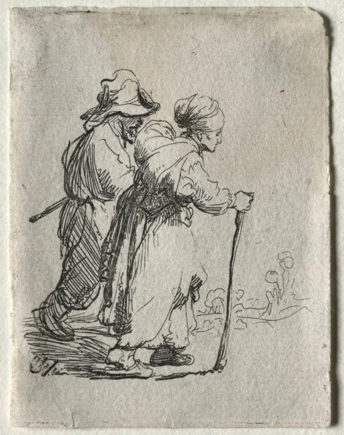Two Tramps, a Man and a Woman
