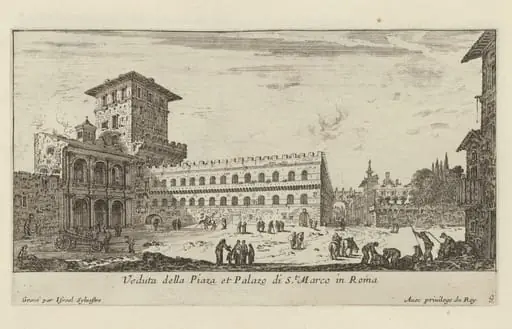 Veduta della Piaza et Palazo di St. Marco in Roma