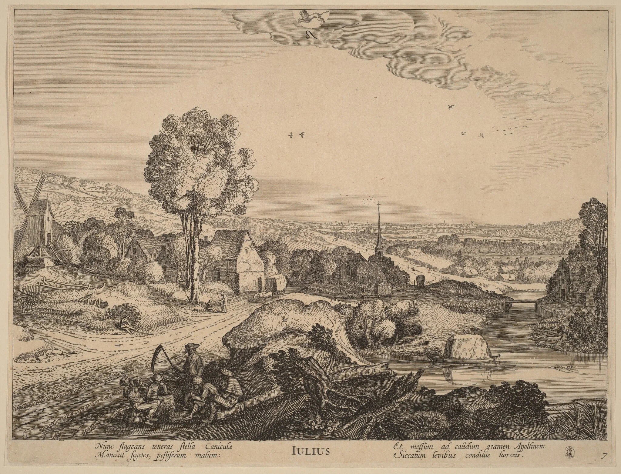 July, by Jan van de Velde, ink, 1617
