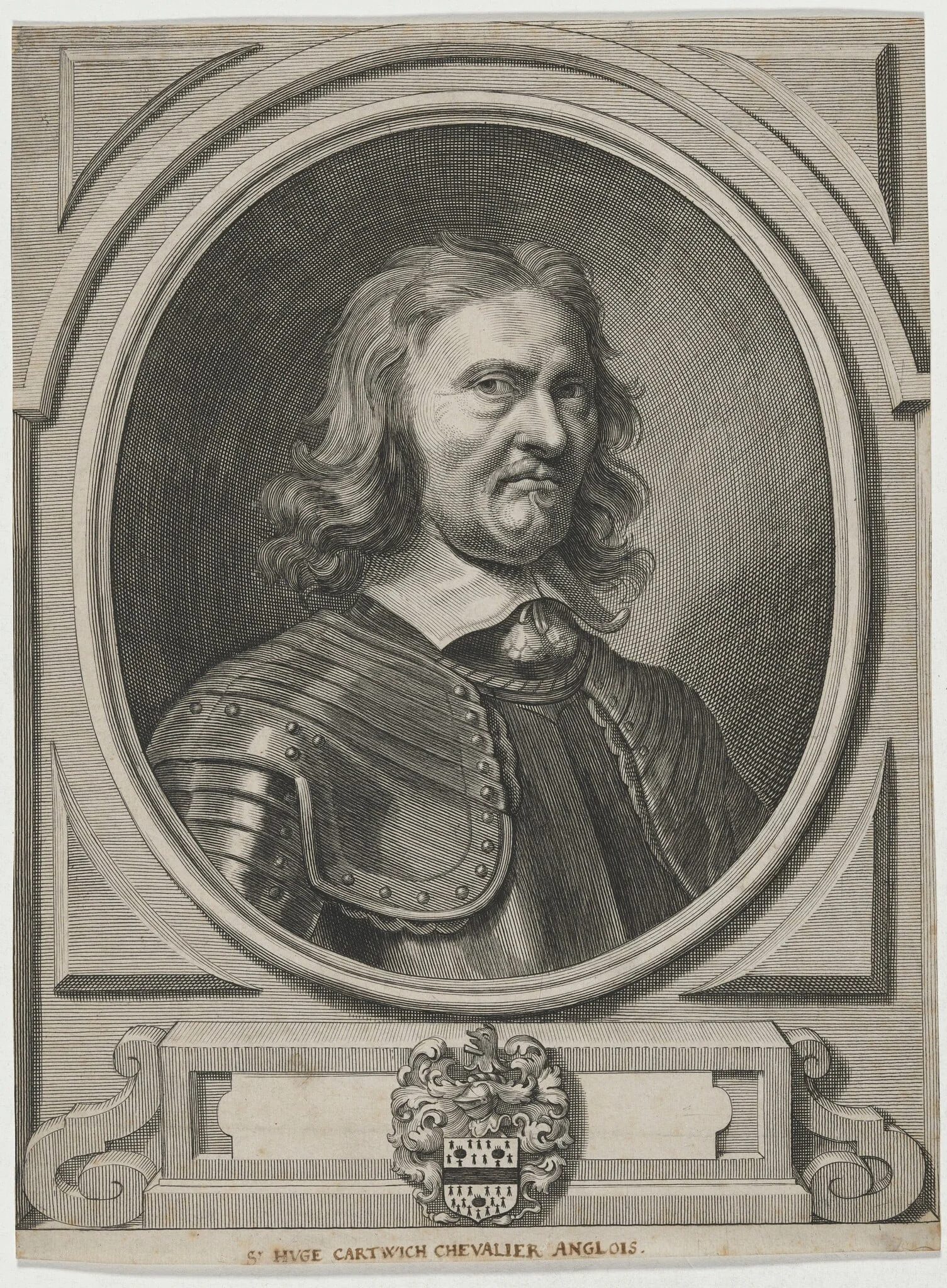 Sir Hugh Cartwright, by Lucas Vorsterman II, ink, 1664