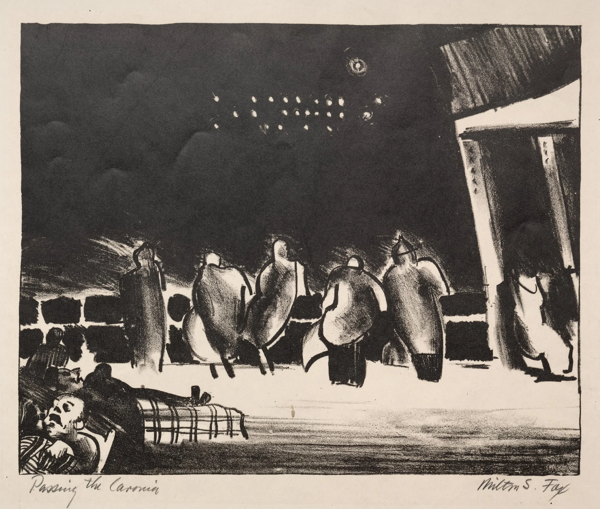 Passing the Coronia, by Milton S. Fox, 1928