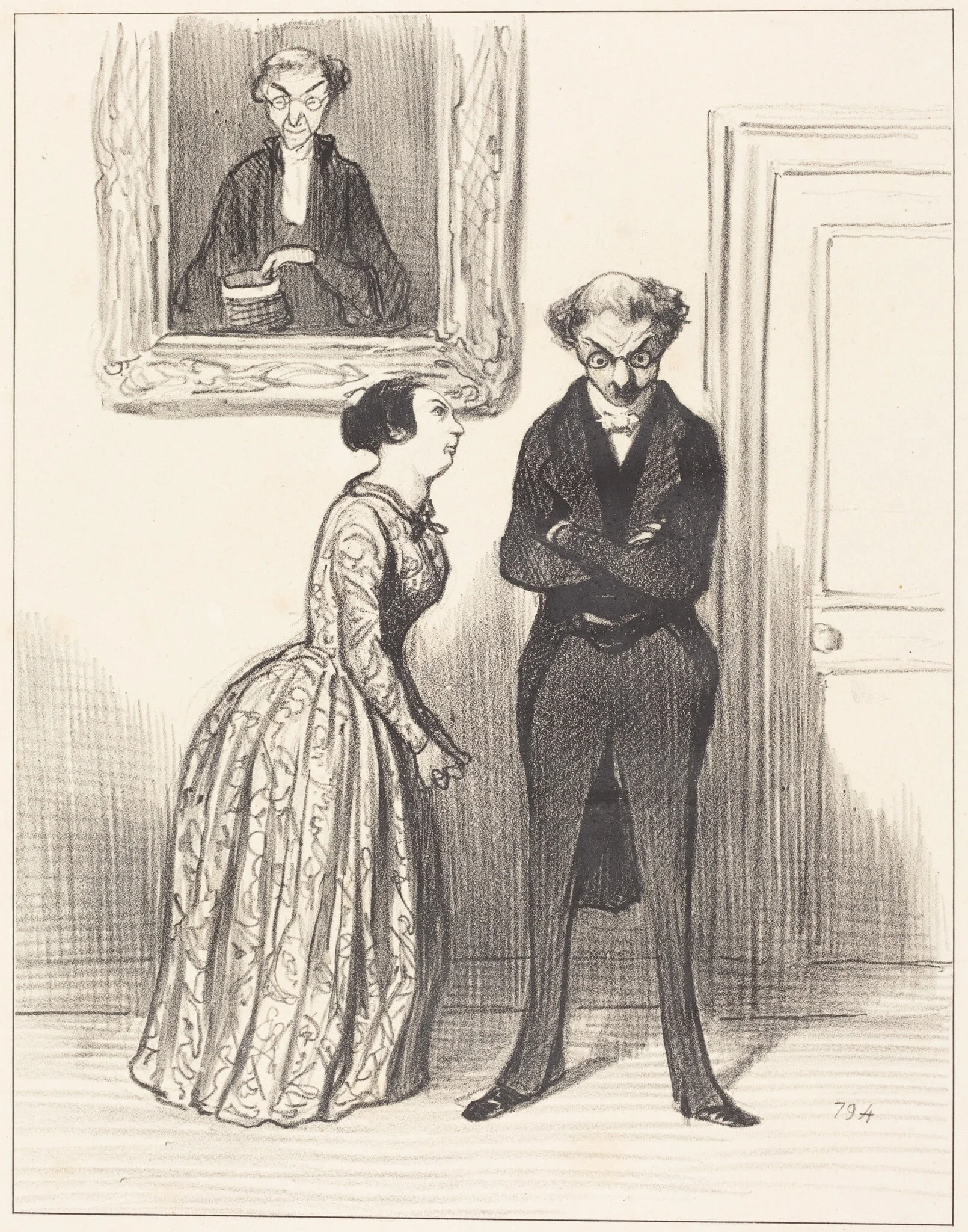 Et dire que voila trois... prévenu que je n'ai pas pu faire condamner!..., by Honoré Daumier, ink, 1845