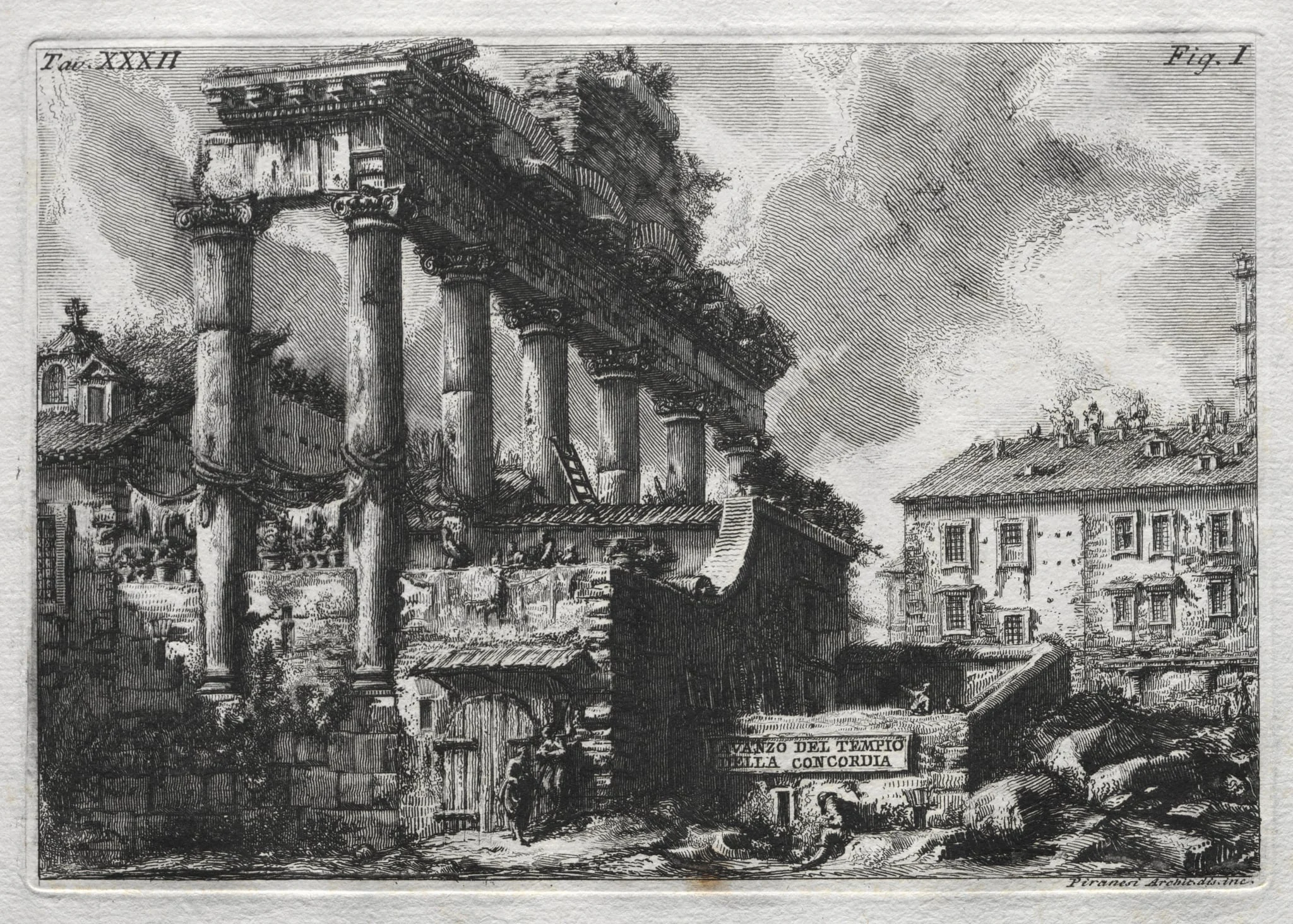 Avanco del Tempio della Concordia, by Giovanni Battista Piranesi, 1756