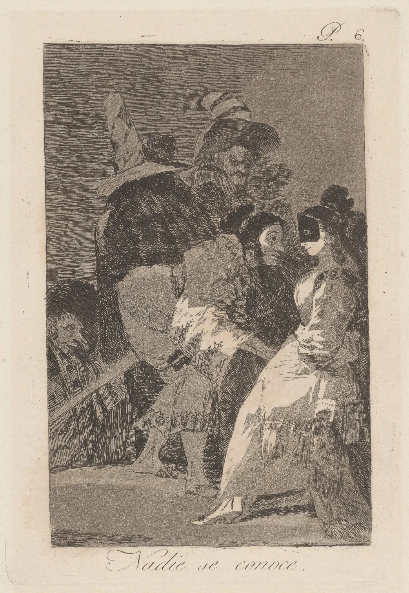 Nadie se conoce (Nobody Knows Himself), by Francisco Goya, ink, 1799