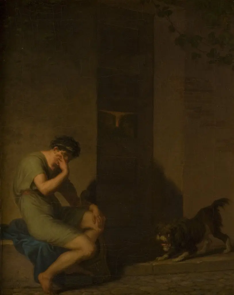 Tibullus Lamenting outside the Door of his Beloved