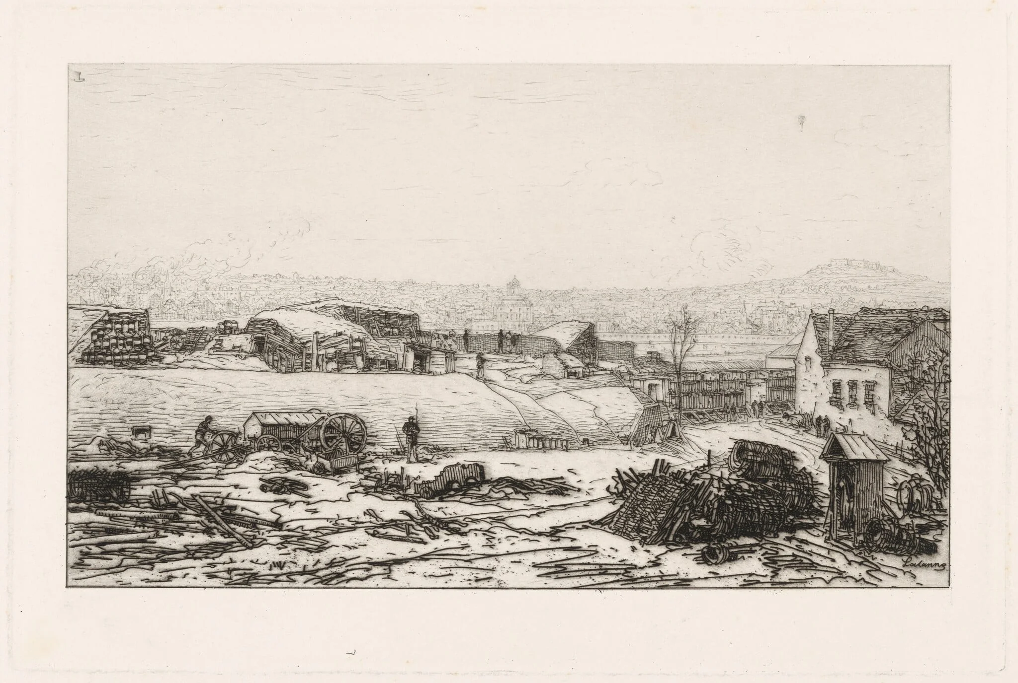 Bastion 66, by Maxime Lalanne, ink, 1871