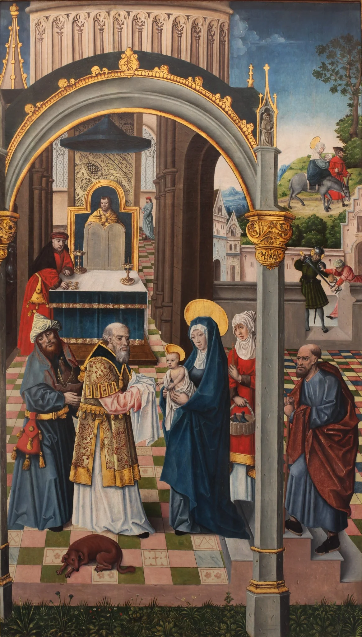 Presentation of Jesus Christ at the Temple, by Monogrammist AH, oil, 1500