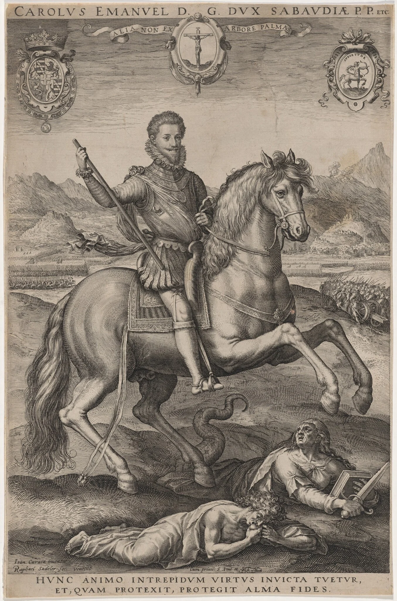 Charles Emmanuel, Prince of Piedmont, by Aegidius Sadeler II, ink, 1600