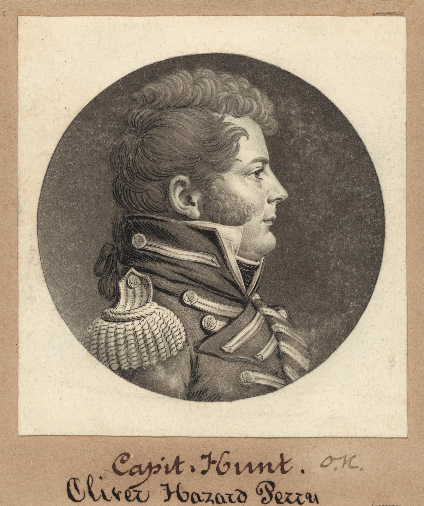 Theodore Hunt, by Charles Balthazar Julien Févret de Saint-Mémin, ink, 1809