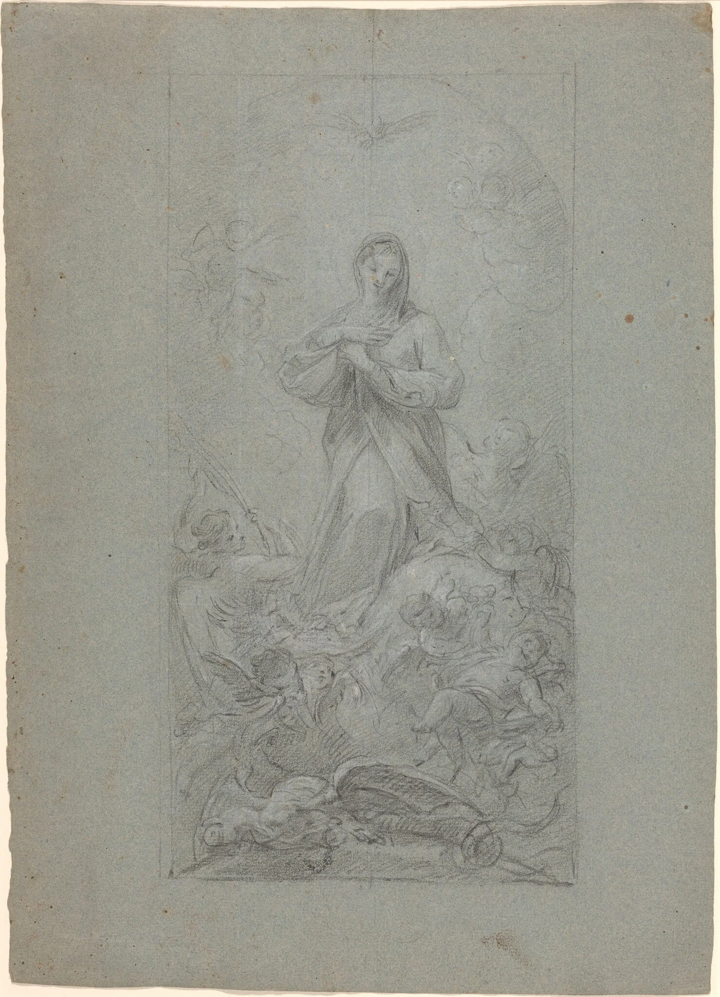 The Virgin Immaculate, by Martino Altomonte, chalk, 1727