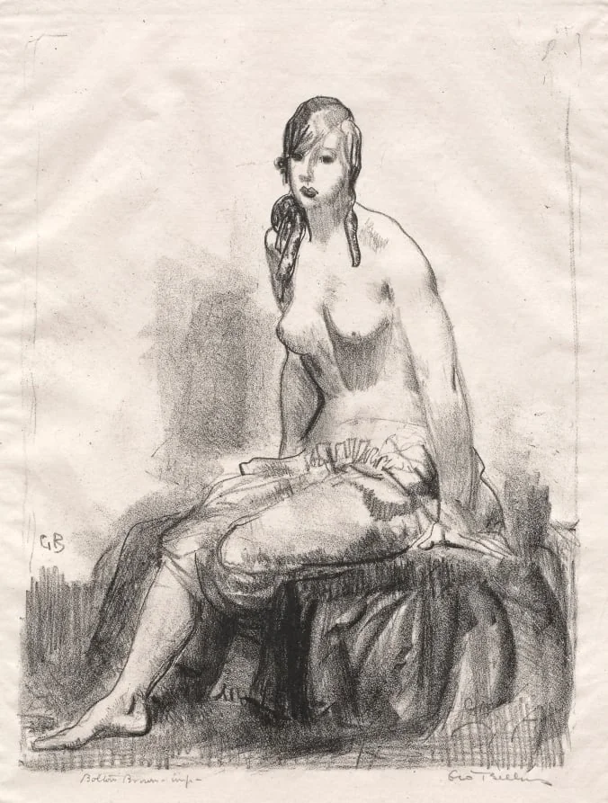 Morning, Nude Sketch, by George Bellows, 1921