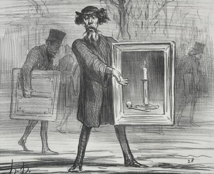 They refused this..., the ignoramuses!, by Honoré Daumier, 1859