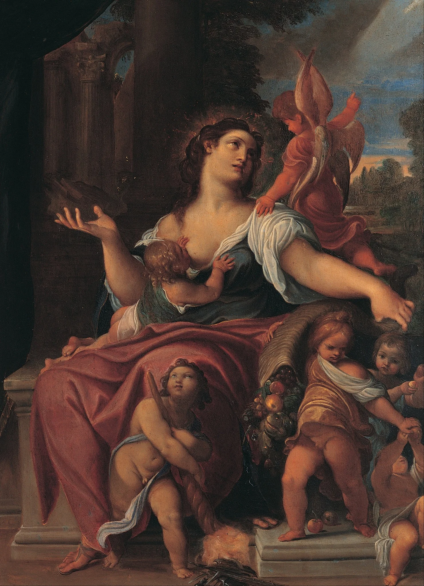 Allegory of Providence, by Ludovico Carracci, unspecified, 1604
