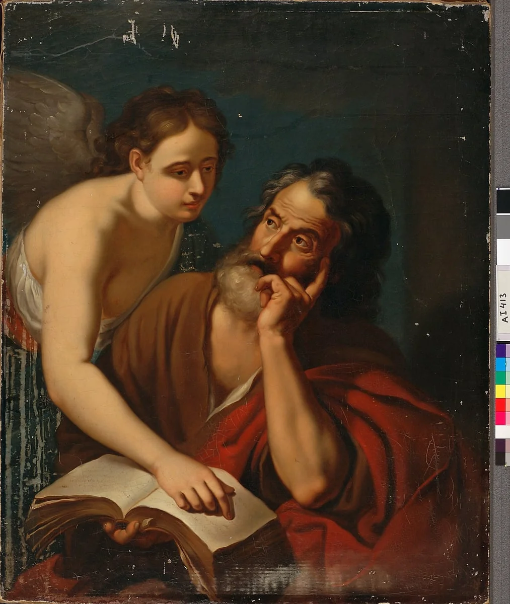 Evankelista Matteus enkelin kanssa, by Salomon Andersson, unspecified