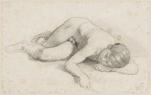 Study of a reclining nude youth