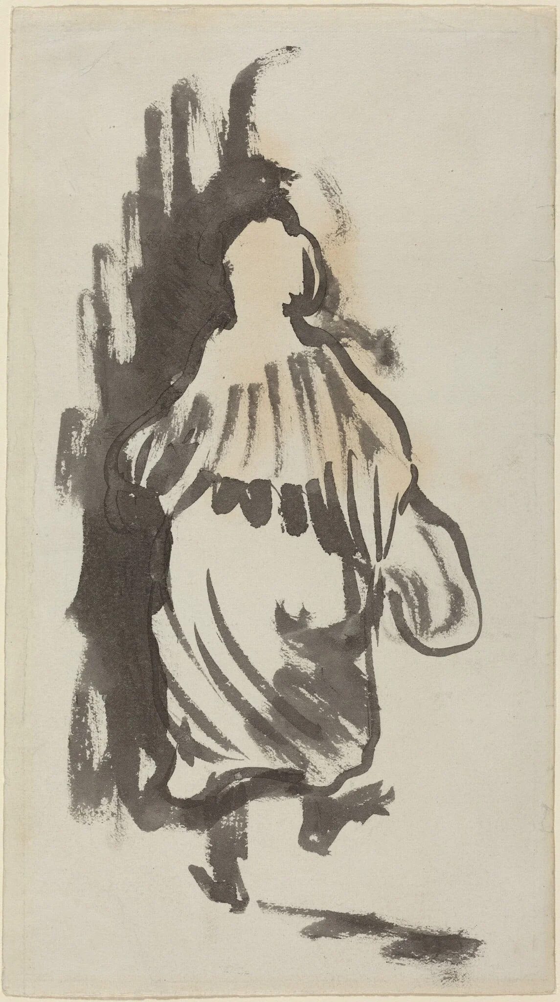 Walking Figure Seen from Behind, by Édouard Vuillard, ink, 1894