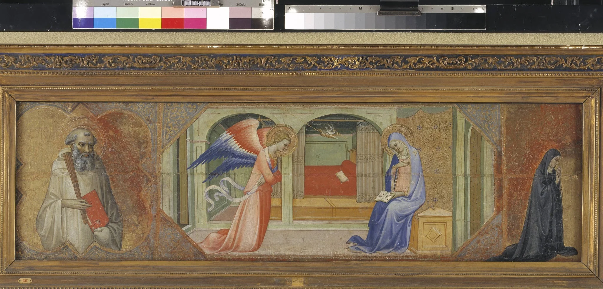 St. Benedict - The Annunciation - A Kneeling Nun, by Unknown, 1450