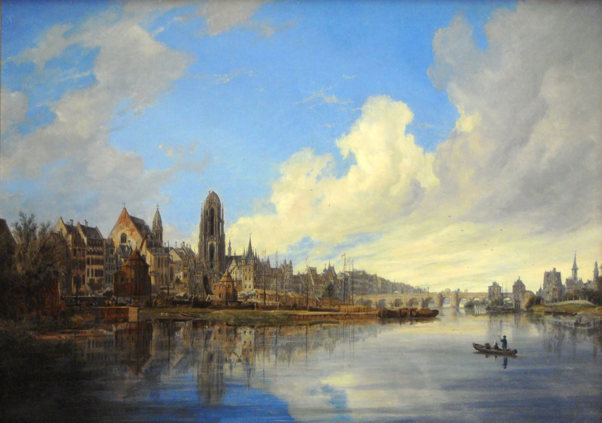 View of Frankfurt/M, by Domenico Quaglio the Younger, oil, 1831