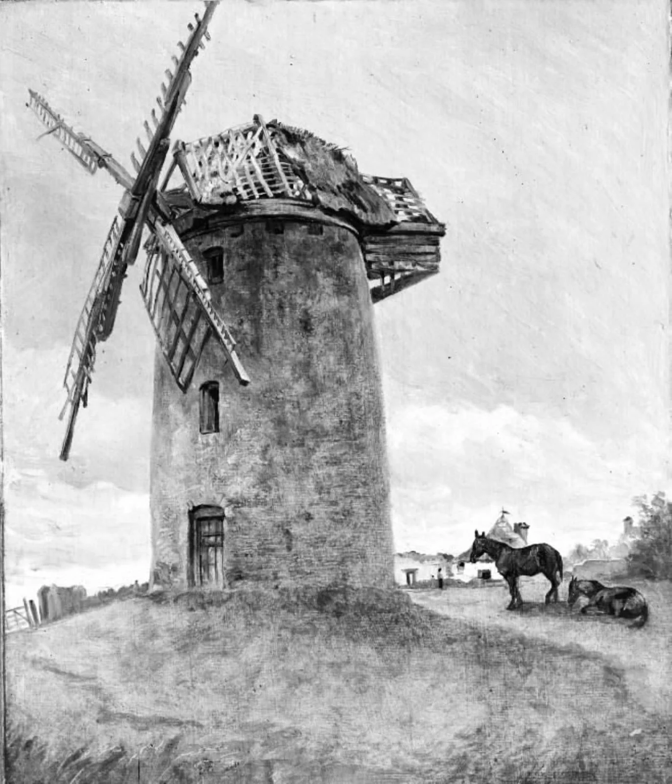 Study of a Windmill, by Unknown, 1750